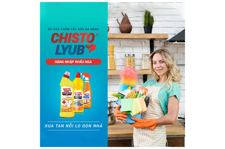 BỘ SẢN PHẨM TẨY RỬA CHYSTOLYUB – CHĂM SÓC NHÀ CỬA NHANH – GỌN – SẠCH